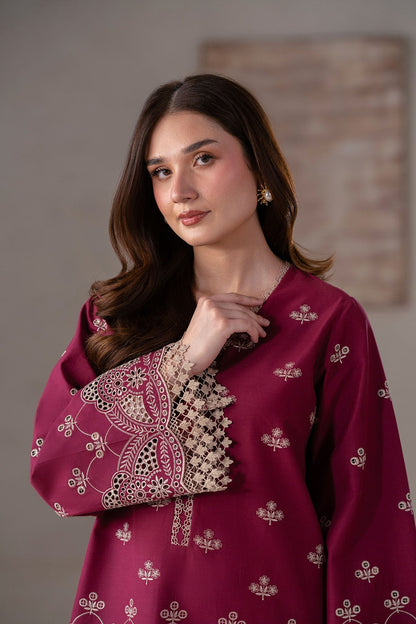 Akbar Aslam | Pret Lawn | Raven L Burgundy Lawn