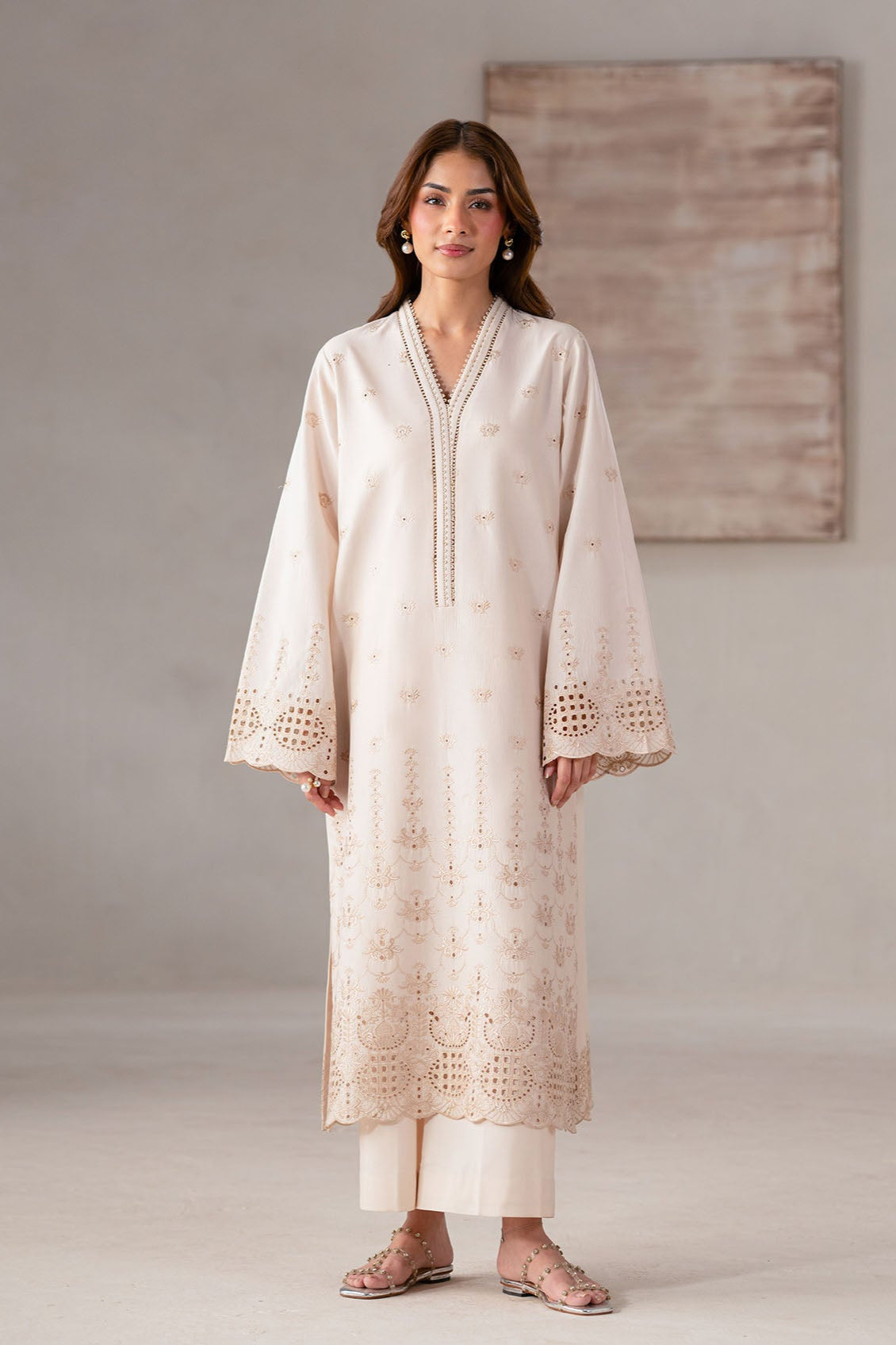 Akbar Aslam | Pret Lawn | Ivra XS Off White Lawn