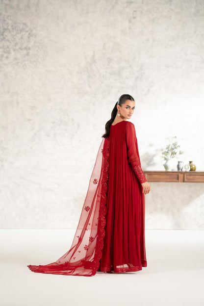 Akbar Aslam | Formal Pret | Nigar S Red Chiffon