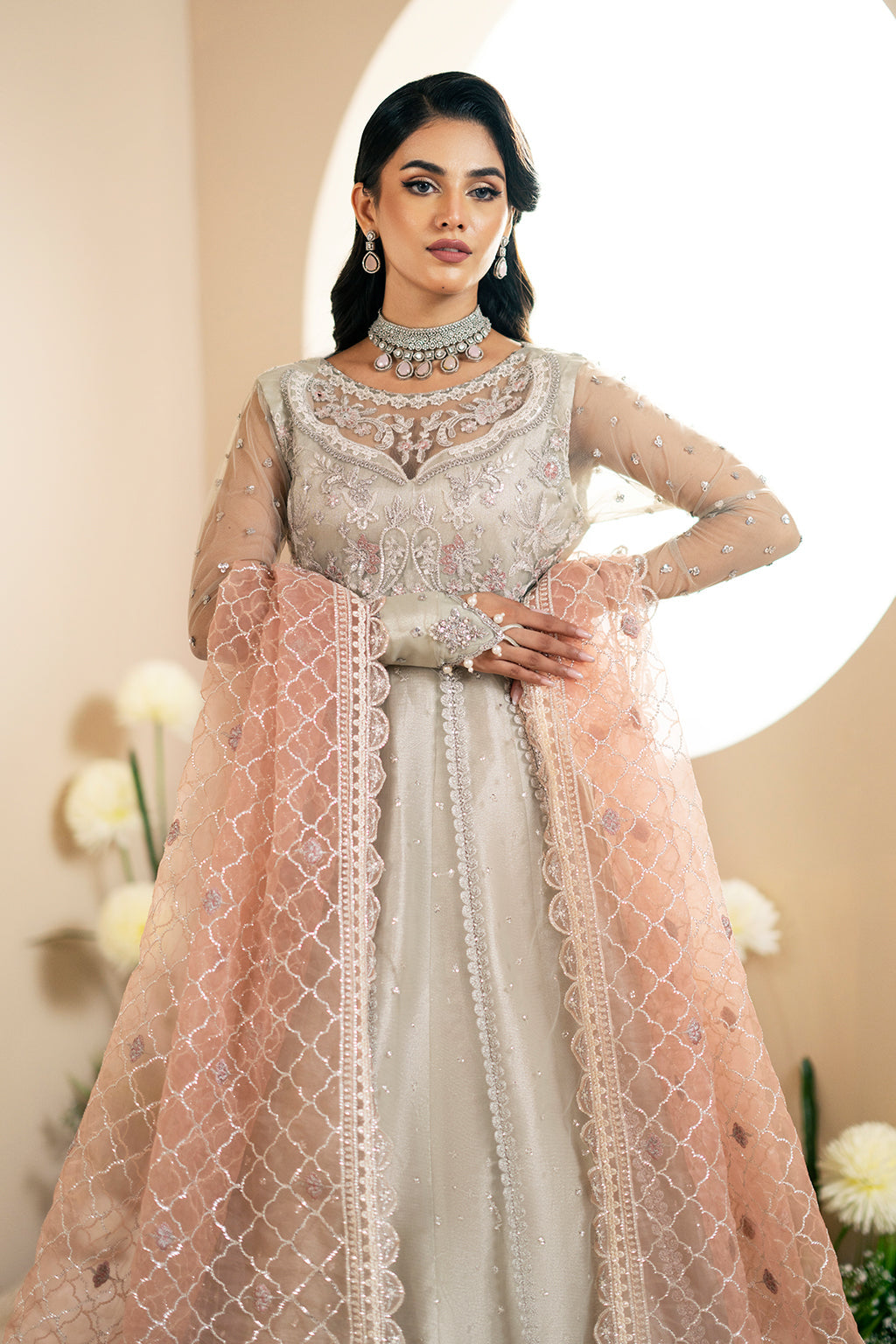 AJR Couture | Festive Formals 24 | Magnolia - Pakistani Designer Dress - by AJR Couture | Type: Formal - 100% Original at Saira Sultan