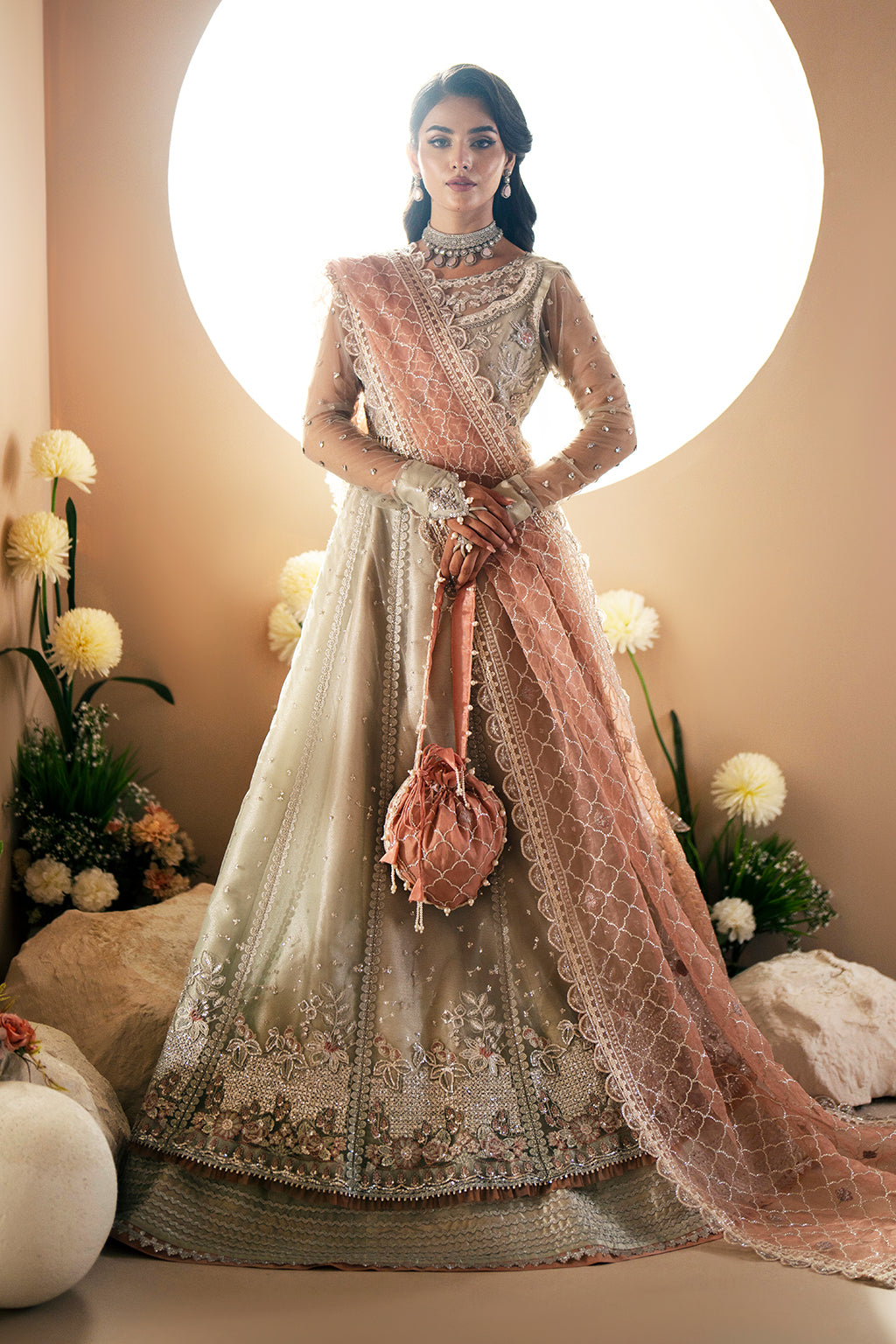 AJR Couture | Festive Formals 24 | Magnolia - Pakistani Designer Dress - by AJR Couture | Type: Formal - 100% Original at Saira Sultan
