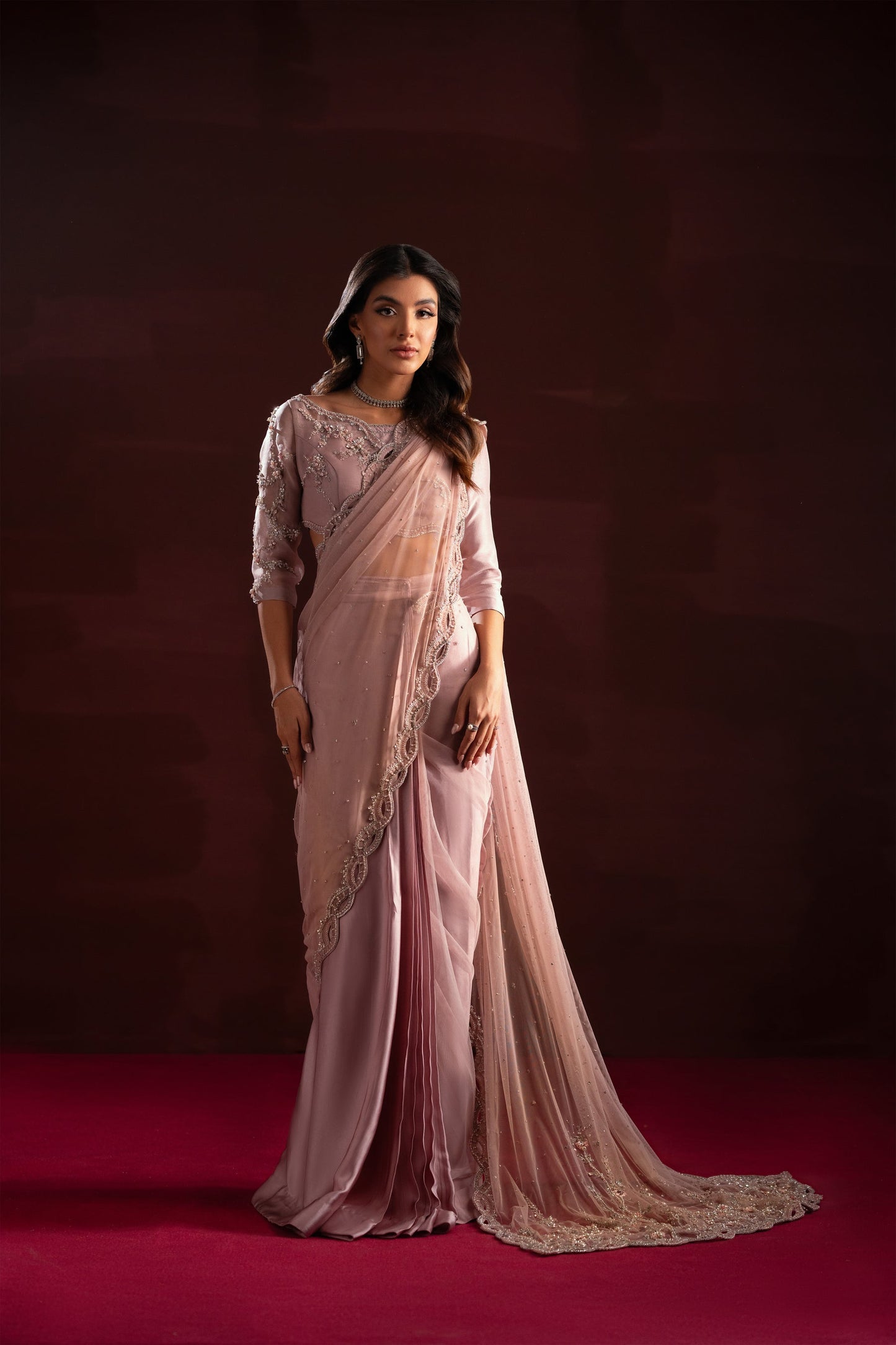 Ayesha and Usman | Celestial Night | Frida XS Pink Net