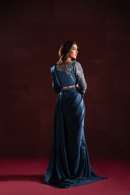 Ayesha and Usman | Celestial Night | Aria S Zinc Pure Raw Silk