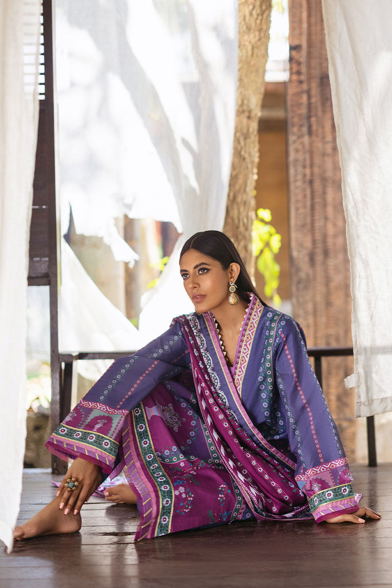 Mushq | Nirvana Silk Edit |  Indigo - Pakistani Designer Dress - by Mushq | Type: Ladies Clothes - 100% Original at Saira Sultan