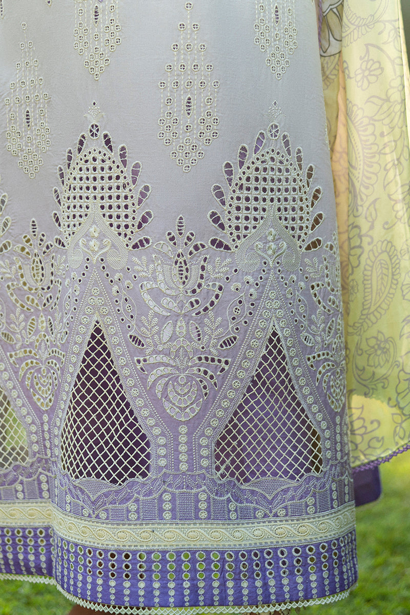 Mushq | Solace Ombre Chikankari | Gioia L Pastel Yellow Chikankari Lawn
