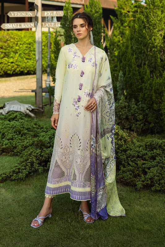 Mushq | Solace Ombre Chikankari | Gioia XS Pastel Yellow Chikankari Lawn