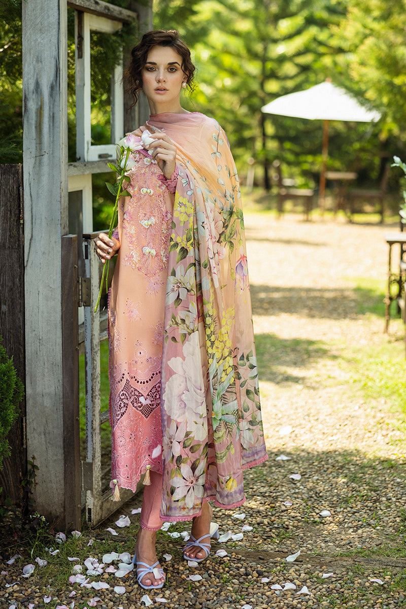 Mushq | Solace Ombre Chikankari | Risate M Pink Chikankari Lawn
