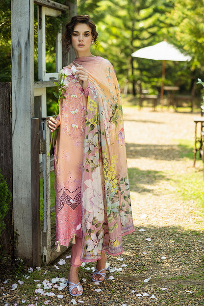 Mushq | Solace Ombre Chikankari | Risate M Pink Chikankari Lawn