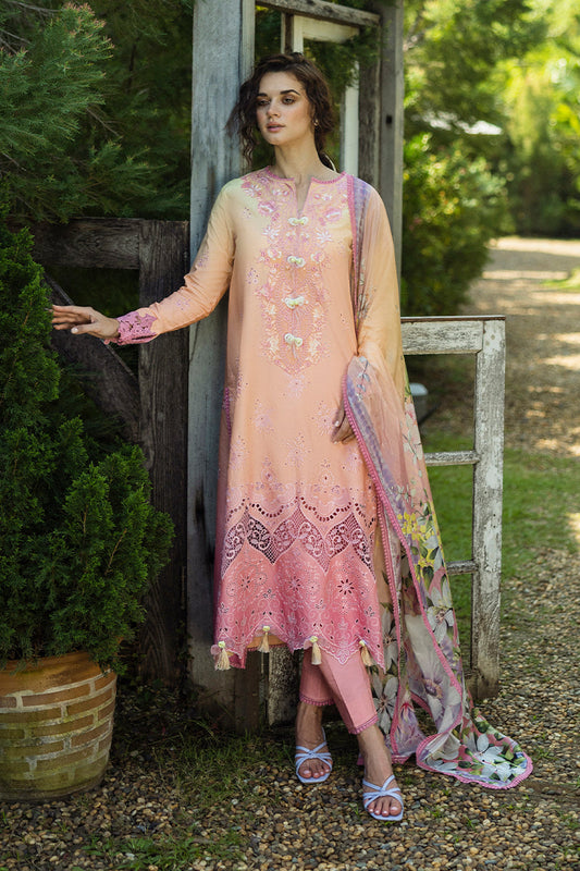 Mushq | Solace Ombre Chikankari | Risate XS Pink Chikankari Lawn
