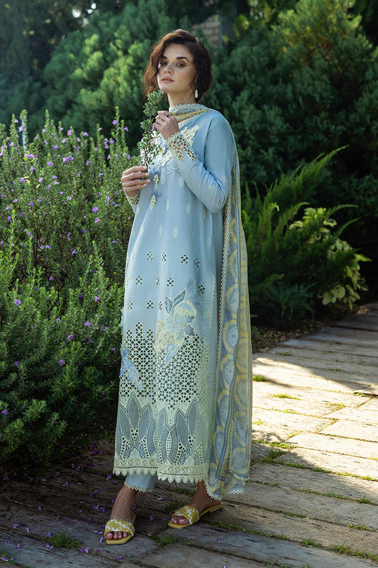 Mushq | Solace Ombre Chikankari | Intesa XS Sky Blue Chikankari Lawn