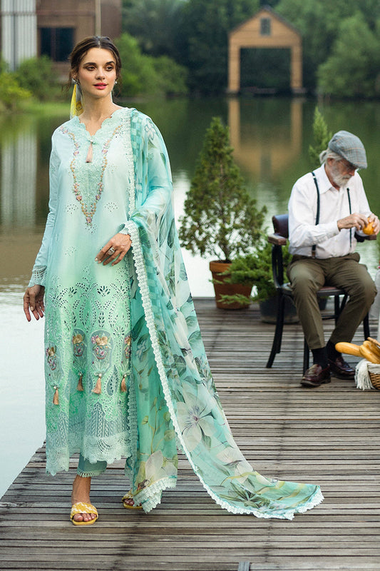 Mushq | Solace Ombre Chikankari | Famiglia XS Pastel Blue Chikankari Lawn