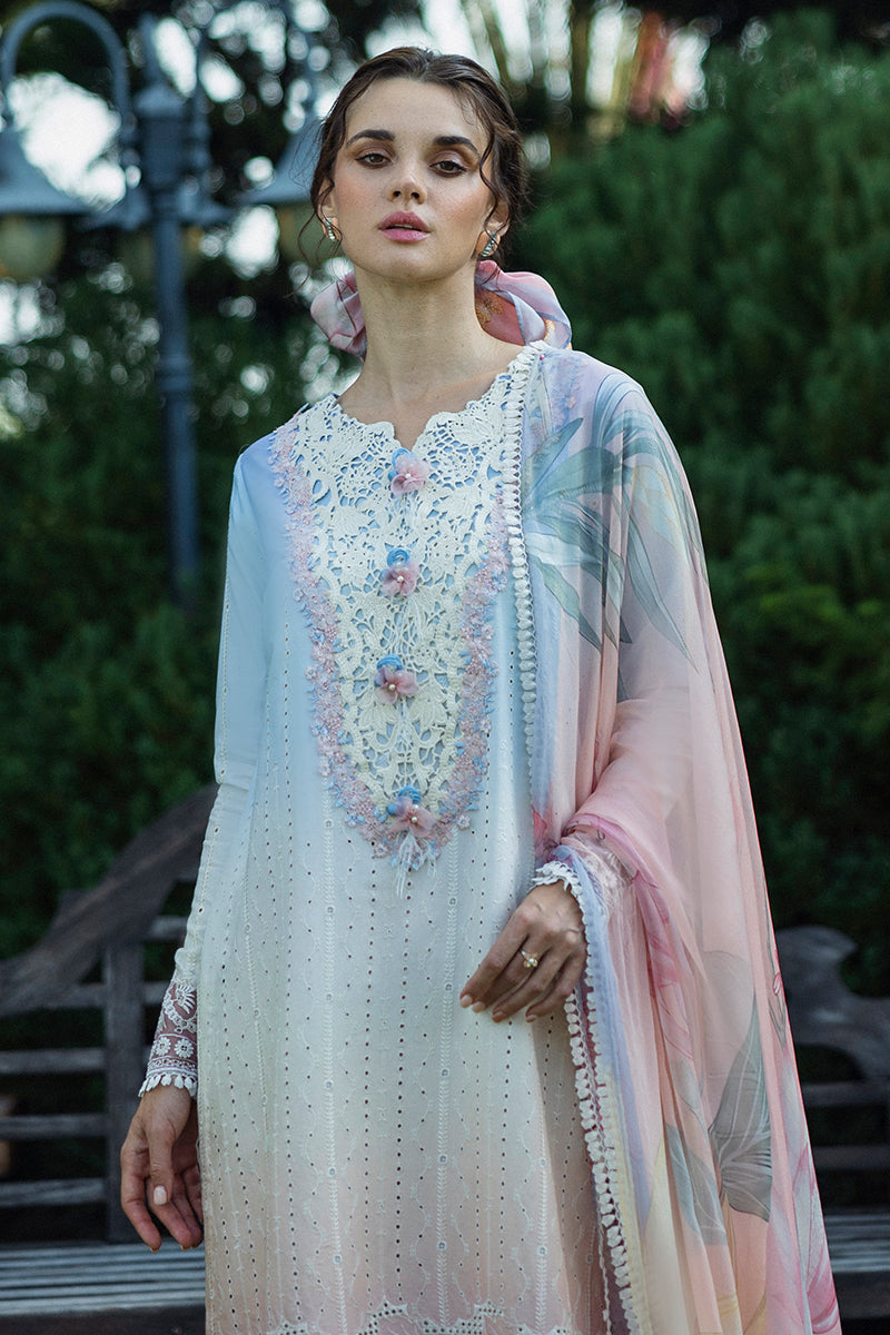 Mushq | Solace Ombre Chikankari | Purezza L Chikankari Lawn Multi
