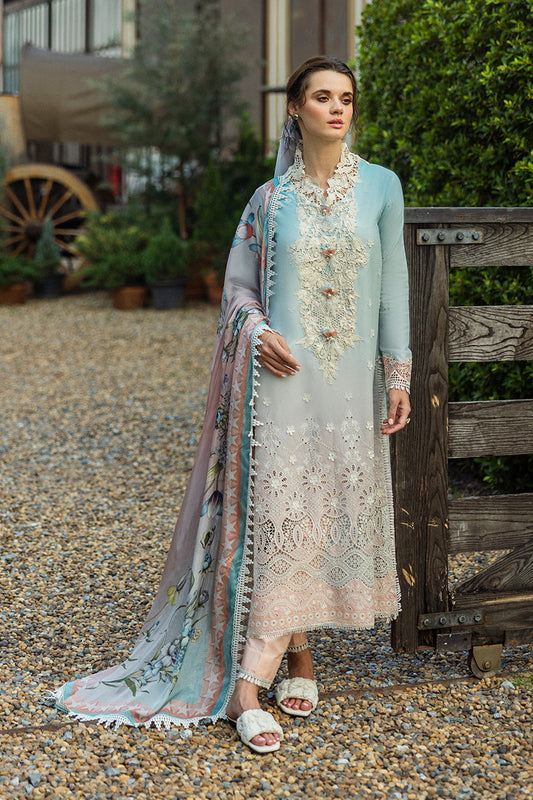 Mushq | Solace Ombre Chikankari | Casa XS Sky Blue Chikankari Lawn