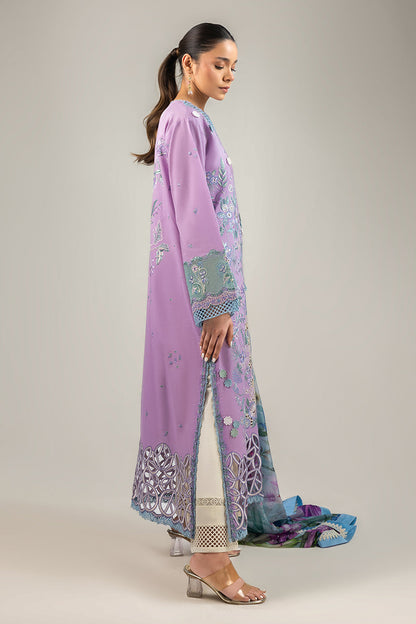 Mushq | Manaram Luxury Lawn 25 | Glowing Pulse L Lavender Lawn