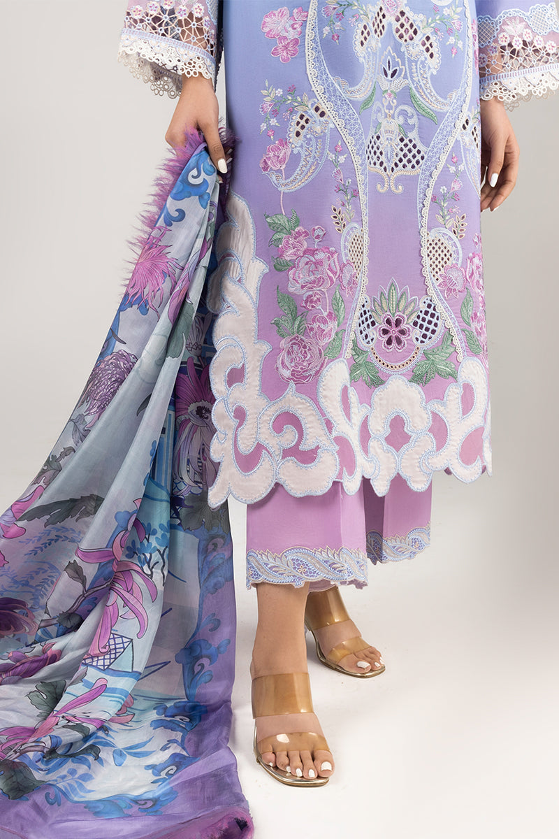 Mushq | Manaram Luxury Lawn 25 | Whispering Melody S Rose Pink Lawn