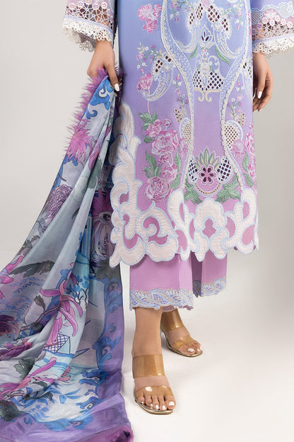 Mushq | Manaram Luxury Lawn 25 | Whispering Melody S Rose Pink Lawn