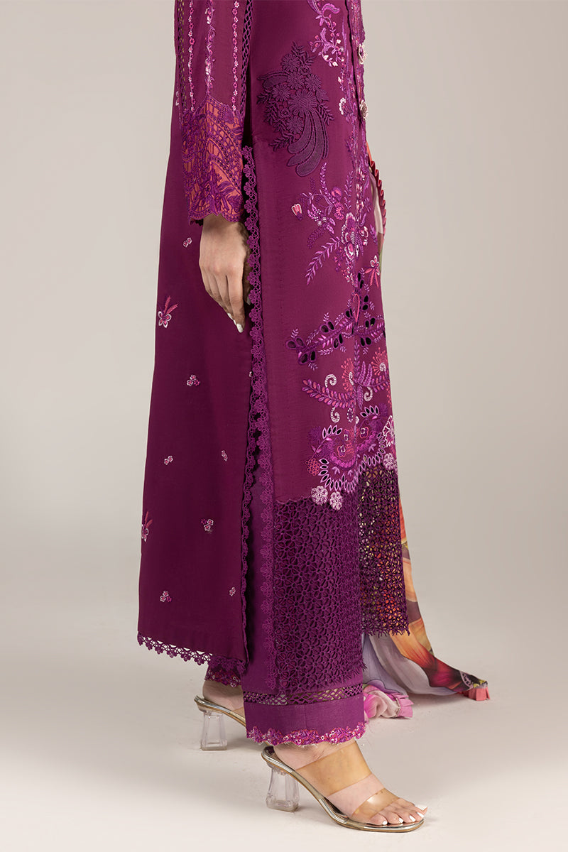 Mushq | Manaram Luxury Lawn 25 | Eternal Beat L Plum Lawn