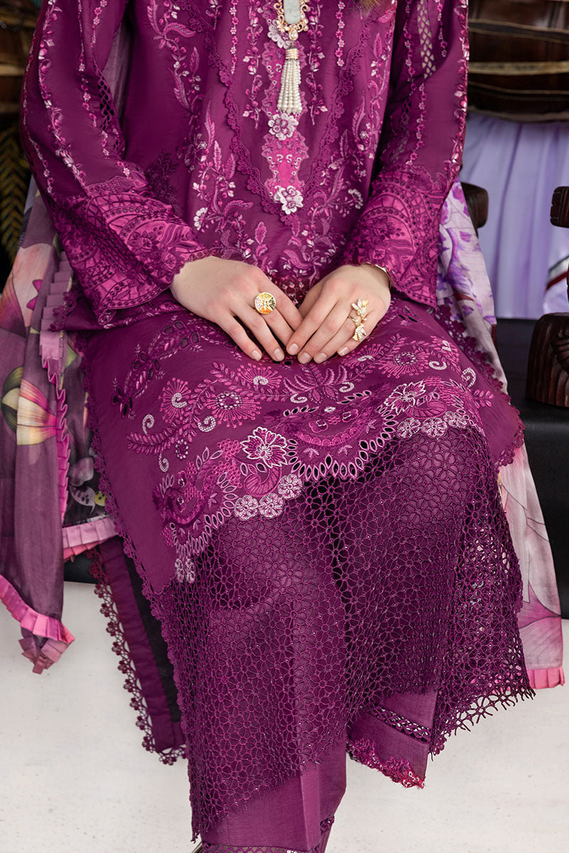 Mushq | Manaram Luxury Lawn 25 | Eternal Beat M Plum Lawn