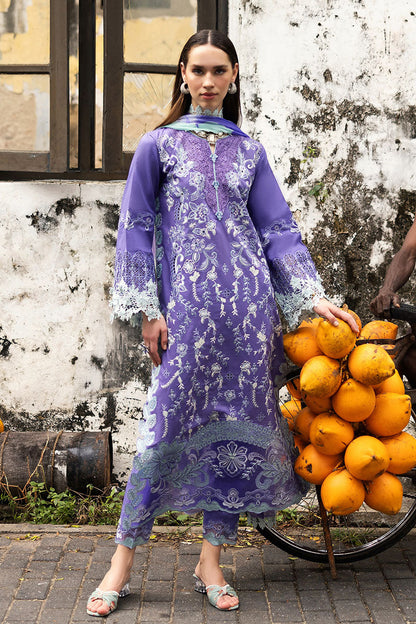 Mushq | Manaram Luxury Lawn 25 | Luminous Essence XL Smoke Blue Lawn