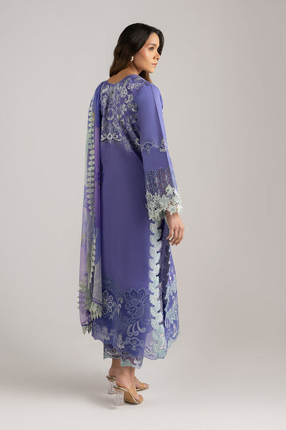 Mushq | Manaram Luxury Lawn 25 | Luminous Essence S Smoke Blue Lawn