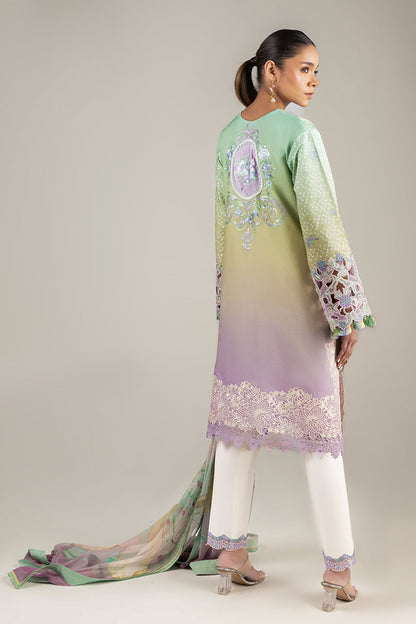 Mushq | Manaram Luxury Lawn 25 | Glittering Grace XS Lilac Lawn
