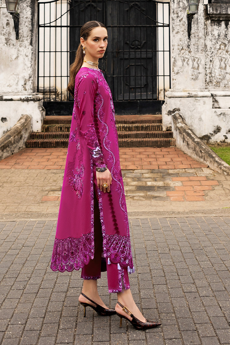 Mushq | Manaram Luxury Lawn 25 | Dreamy Whirl XL Fuchsia Lawn