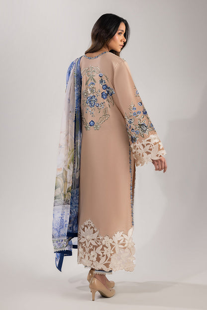 Mushq | Manaram Luxury Lawn 25 | Glistening Groove S Coffee Lawn