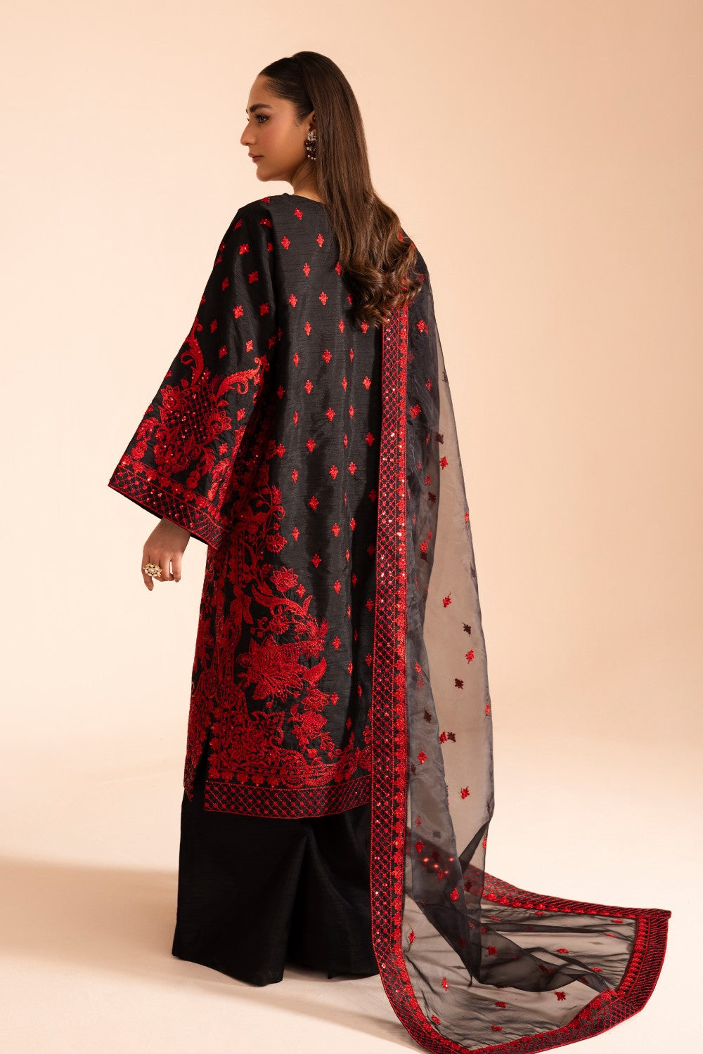 Maryum N Maria | Iris Formals | HADIYAH - MW40003 M Black Viscose Cotton