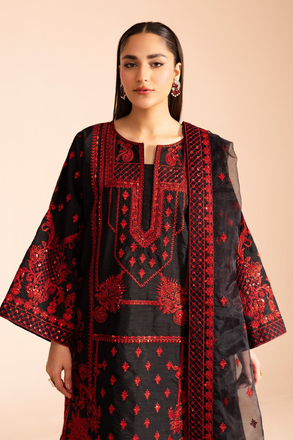 Maryum N Maria | Iris Formals | HADIYAH - MW40003 L Black Viscose Cotton
