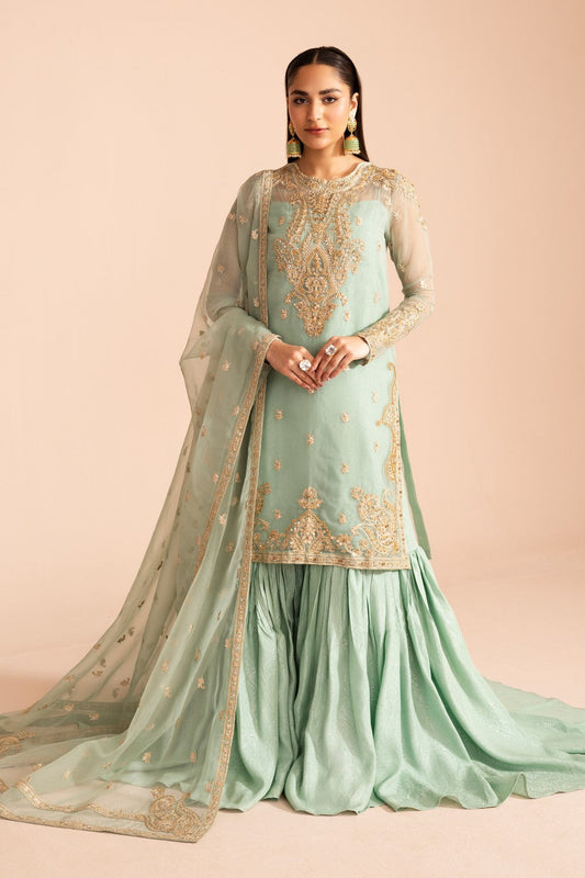 Maryum N Maria | Iris Formals | SIMRAN - MW40005 S Mint Green Organza