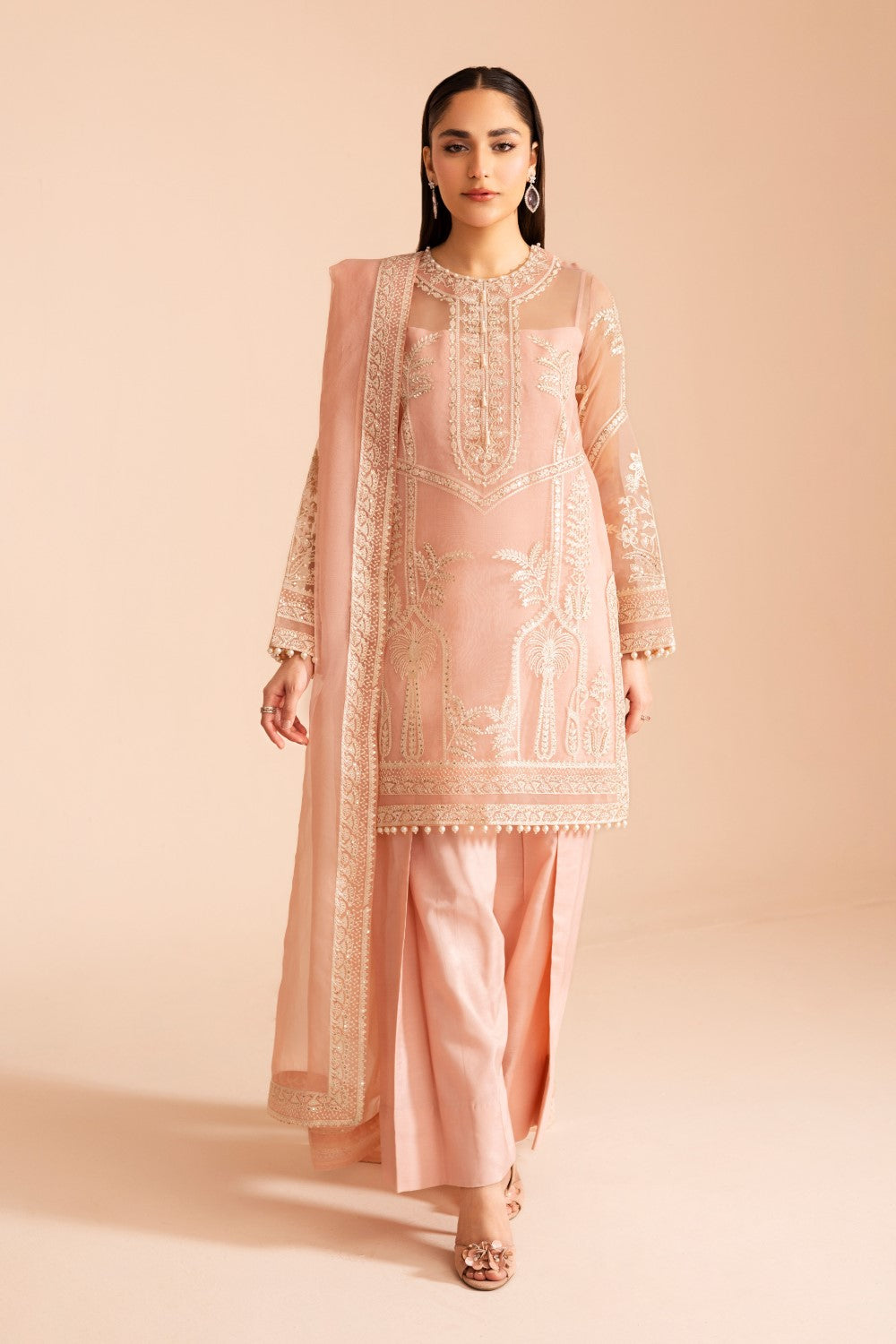 Maryum N Maria | Iris Formals | HAESEL - MW40008 S Peach Pink Organza
