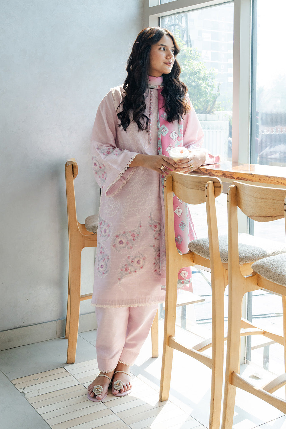 Maryum N Maria | Latte Layers Pret | CAFE CREME - MWS5816 by Maryum N Maria - Designer Dress  - Type : Ladies Clothes - Available at Saira Sultan - 100% Original 