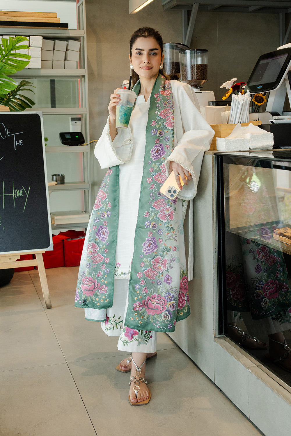 Maryum N Maria | Latte Layers Pret | CARAMEL DRIFT - MWS5817 by Maryum N Maria - Designer Dress  - Type : Ladies Clothes - Available at Saira Sultan - 100% Original 