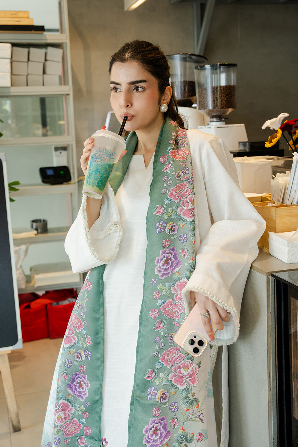 Maryum N Maria | Latte Layers Pret | CARAMEL DRIFT - MWS5817 by Maryum N Maria - Designer Dress  - Type : Ladies Clothes - Available at Saira Sultan - 100% Original 