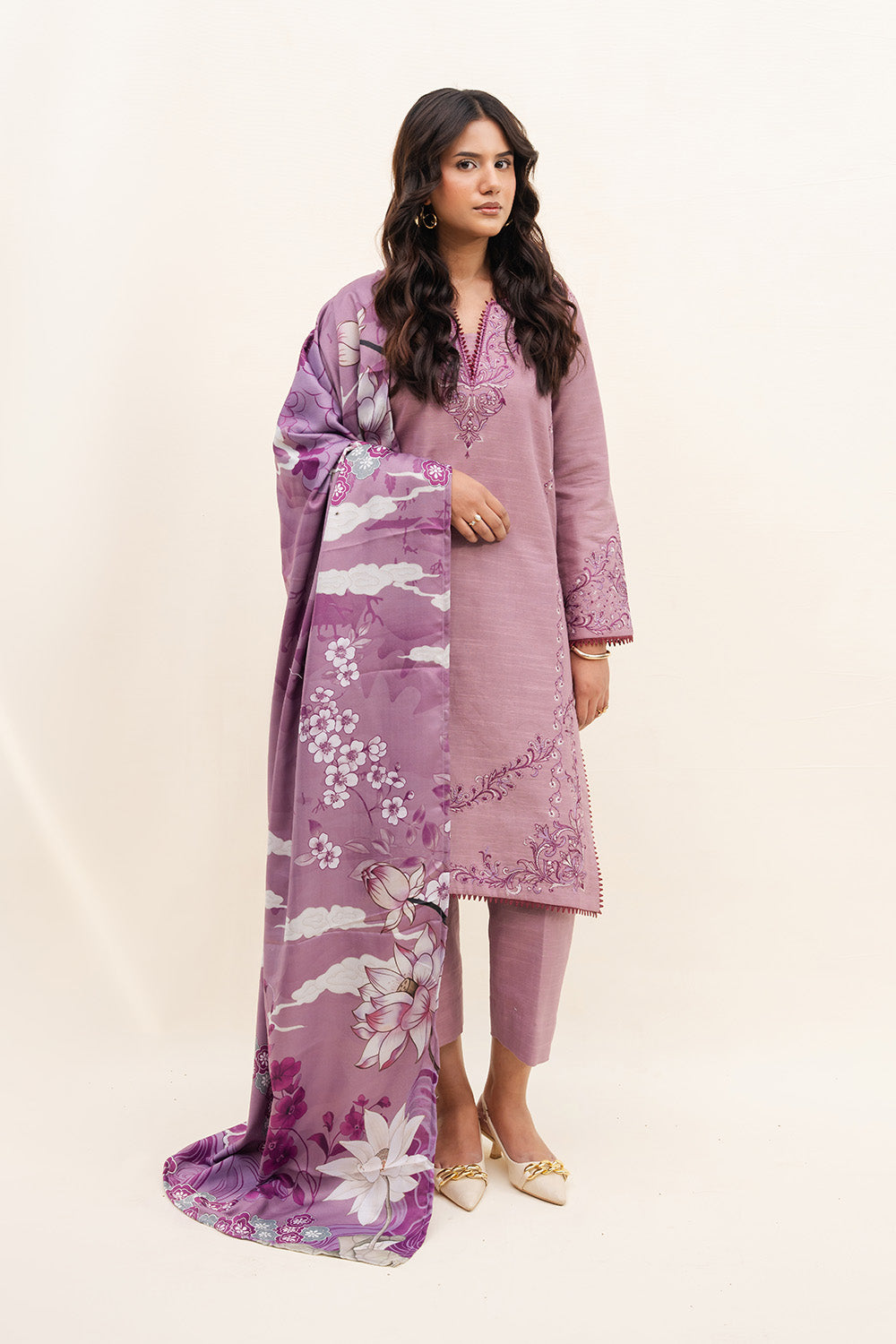 Maryum N Maria | Latte Layers Pret | SANDED SOUL - MWS5819 by Maryum N Maria - Designer Dress  - Type : Ladies Clothes - Available at Saira Sultan - 100% Original 