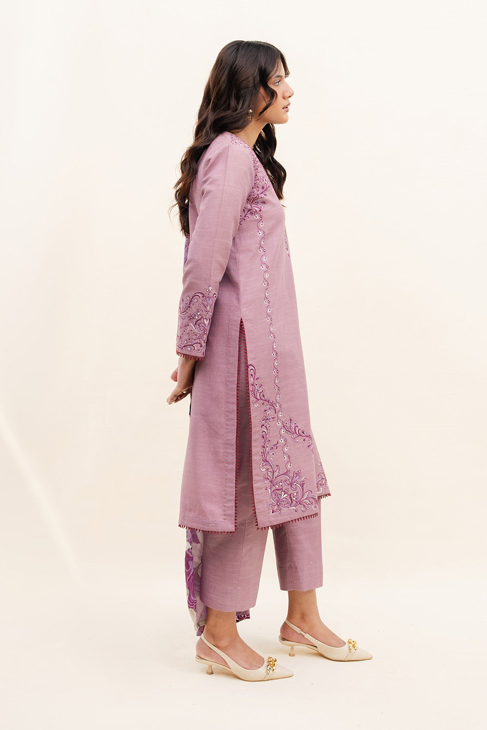 Maryum N Maria | Latte Layers Pret | SANDED SOUL - MWS5819 by Maryum N Maria - Designer Dress  - Type : Ladies Clothes - Available at Saira Sultan - 100% Original 