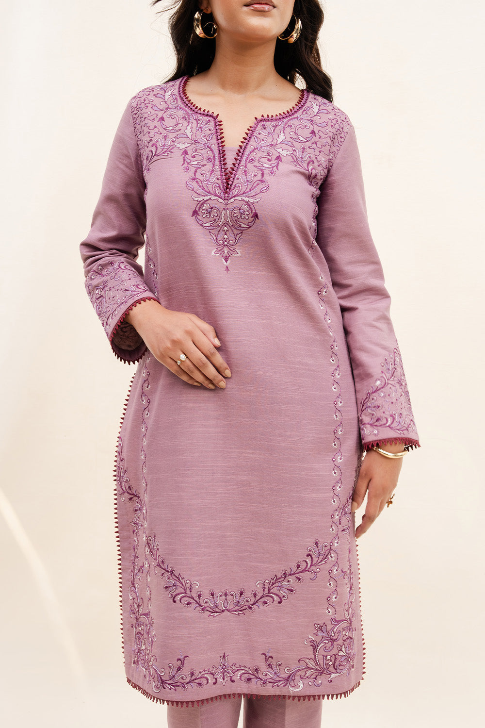 Maryum N Maria | Latte Layers Pret | SANDED SOUL - MWS5819 by Maryum N Maria - Designer Dress  - Type : Ladies Clothes - Available at Saira Sultan - 100% Original 