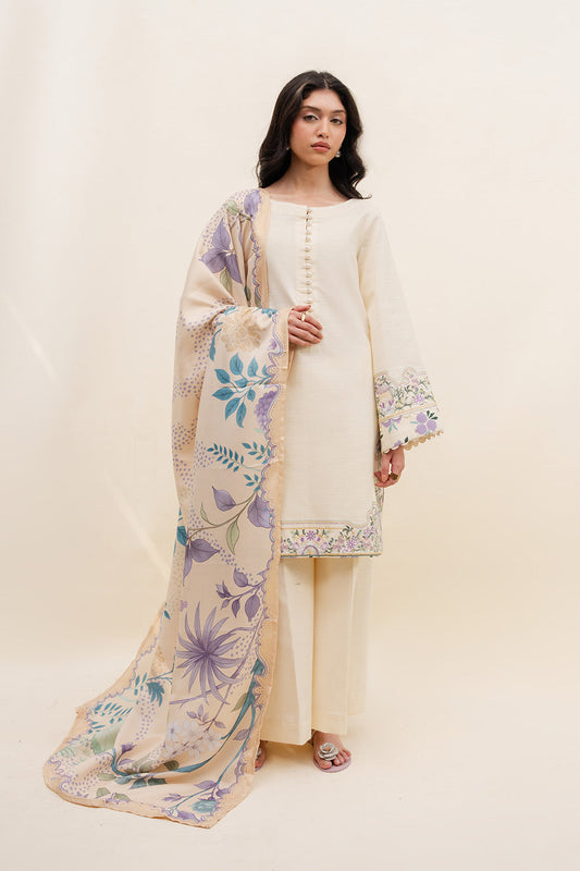 Maryum N Maria | Latte Layers Pret | OAT GLOW - MWS5824 by Maryum N Maria - Designer Dress  - Type : Ladies Clothes - Available at Saira Sultan - 100% Original 