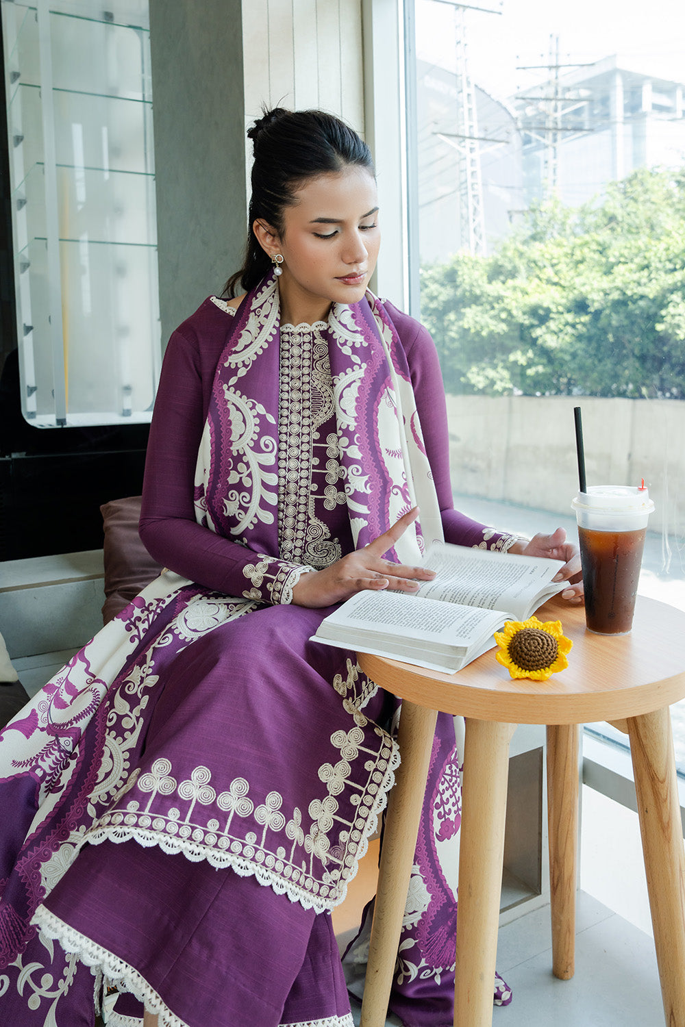 Maryum N Maria | Latte Layers Pret | CHAI CLOUD - MWS5825 by Maryum N Maria - Designer Dress  - Type : Ladies Clothes - Available at Saira Sultan - 100% Original 