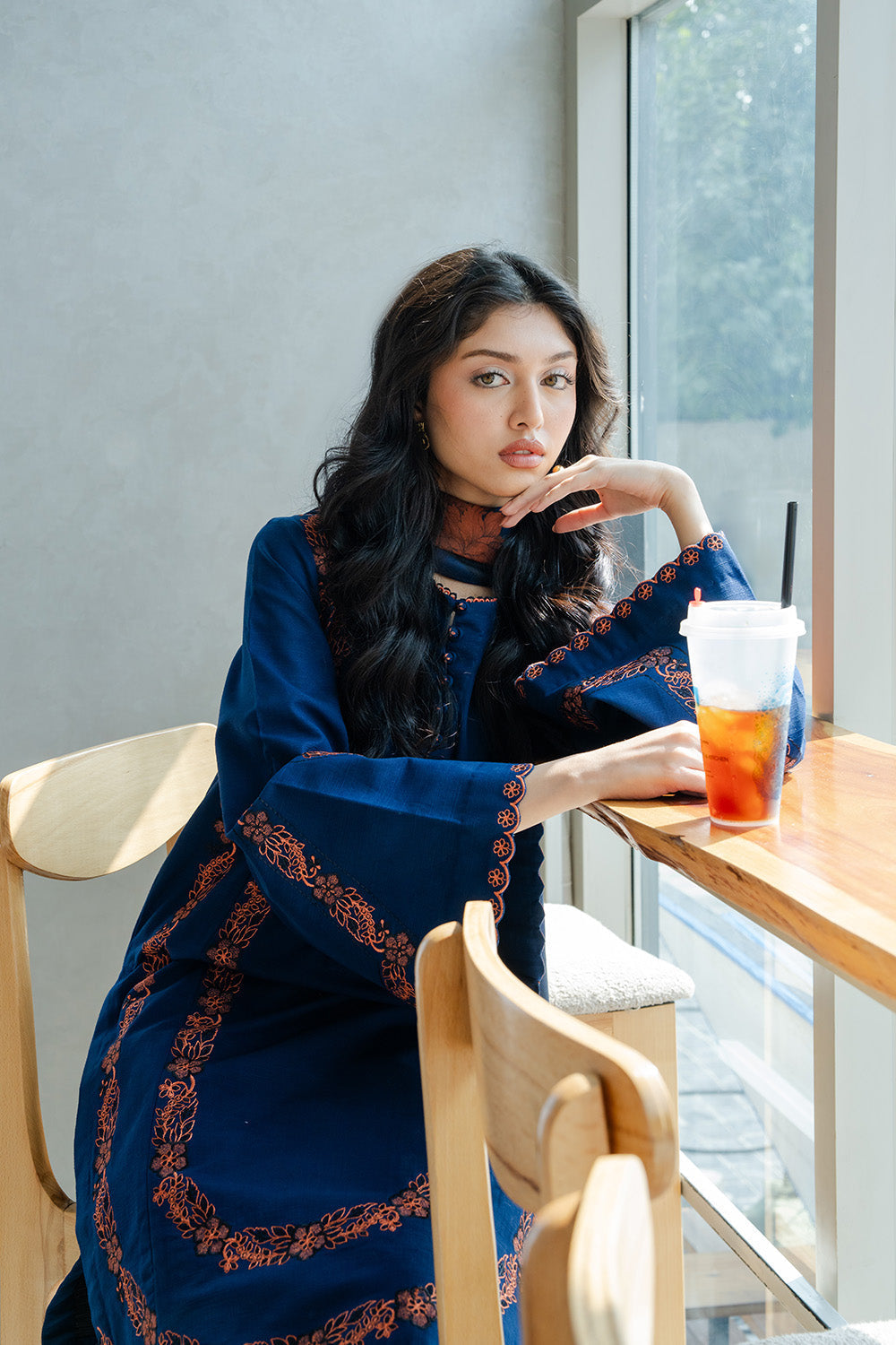 Maryum N Maria | Latte Layers Pret | ALMOND VEIL - MWS5826 by Maryum N Maria - Designer Dress  - Type : Ladies Clothes - Available at Saira Sultan - 100% Original 