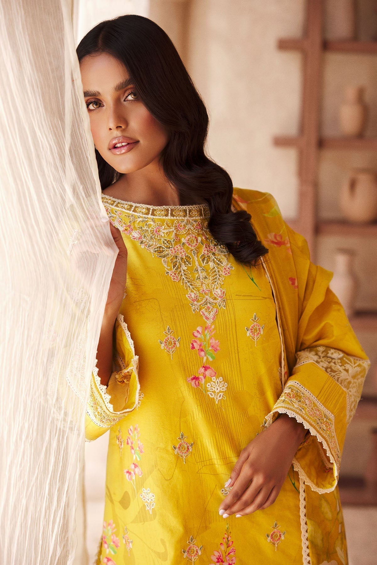 Motifz | Premium Lawn 25 | 3741-ELIE M Yellow Lawn