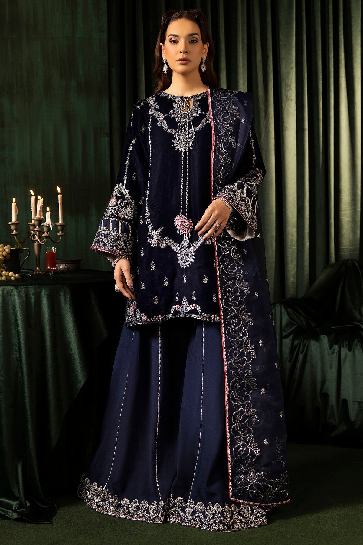 Motifz | Velvet Formals | 5092-AAIRA XS Blue Velvet