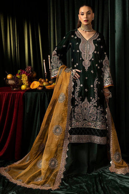 Motifz | Velvet Formals | 5094-YUMNA XL Bottle Green Velvet