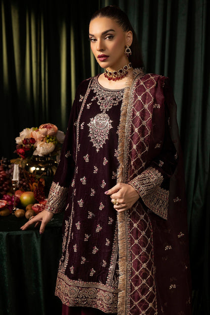 Motifz | Velvet Formals | 5095-MAZNEEN L Wine Berry Velvet