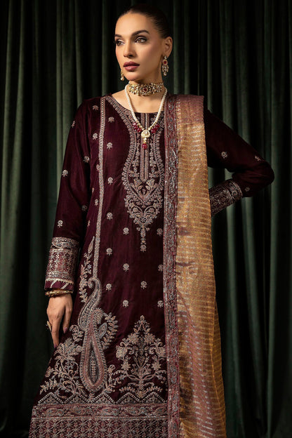Motifz | Velvet Formals | 5096-DAISHA L Dark Maroon Velvet