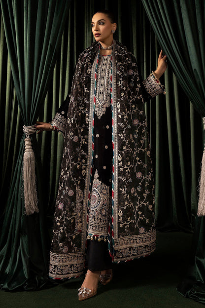 Motifz | Velvet Formals | 5098-FARZEEN M Black Velvet