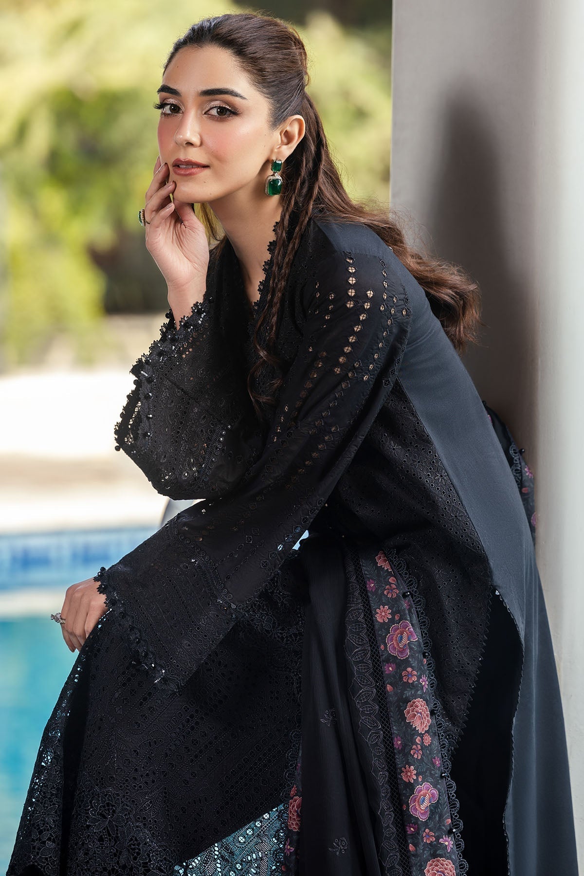 Motifz | Premium Lawn 25 | 5326-COURTNEY M Black Lawn