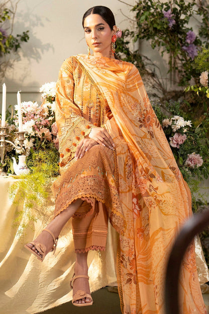 Motifz | Premium Lawn 25 | 5431-BLUEBEELL Custom Size Orange Lawn