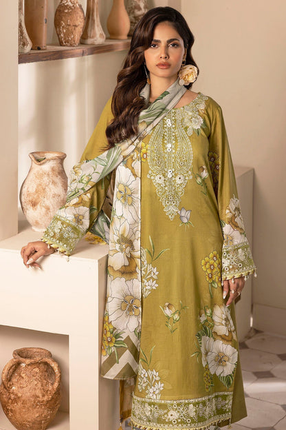 Motifz | Umang Lawn | 5468-BLOOM L Olive Lawn
