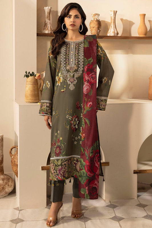 Motifz | Umang Lawn | 5470-NANCY XS Olive Haze Lawn
